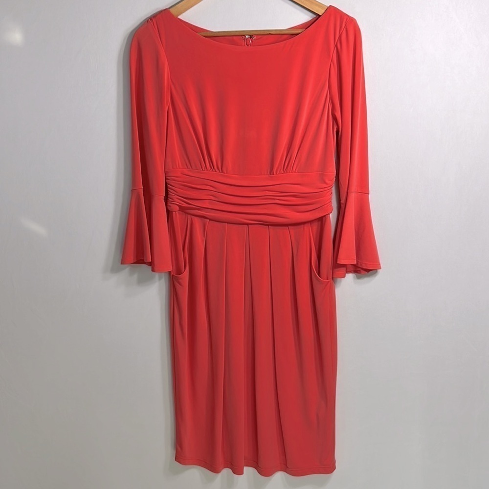 Eliza J Cocktail Dress with 3/4 Bell Sleeve size 6 - Picture 2 of 8